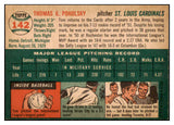 1954 Topps Baseball #142 Tom Poholsky Cardinals NR-MT 470667