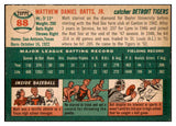 1954 Topps Baseball #088 Matt Batts Tigers EX-MT 470669