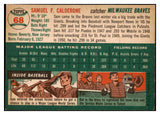 1954 Topps Baseball #068 Sam Calderone Braves EX-MT 470672