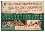 1954 Topps Baseball #041 Willie Jones Phillies EX-MT 470674