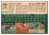 1954 Topps Baseball #018 Walt Dropo Tigers EX-MT 470681