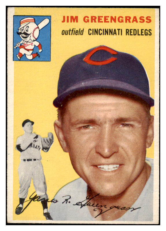 1954 Topps Baseball #022 Jim Greengrass Reds EX-MT 470682