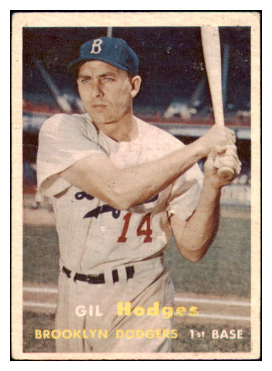 1957 Topps Baseball #080 Gil Hodges Dodgers VG-EX 470755