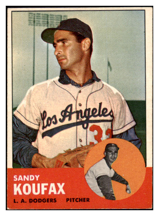 1963 Topps Baseball #210 Sandy Koufax Dodgers EX 470760