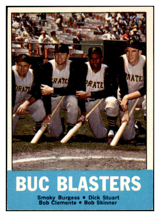 1963 Topps Baseball #018 Roberto Clemente Smoky Burgess EX-MT 470770