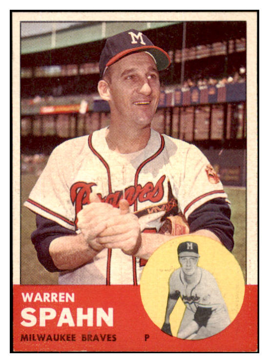1963 Topps Baseball #320 Warren Spahn Braves EX-MT 470774
