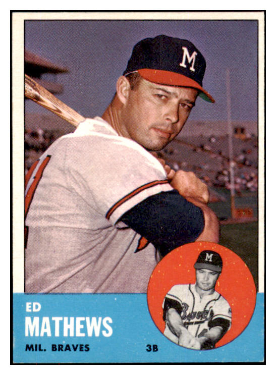 1963 Topps Baseball #275 Eddie Mathews Braves EX-MT 470775