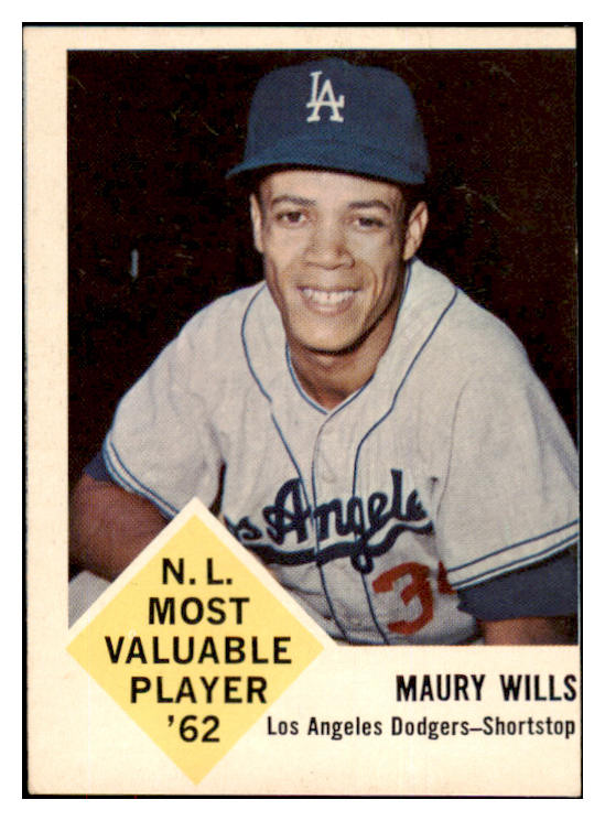 1963 Fleer Baseball #043 Maury Wills Dodgers VG 470788
