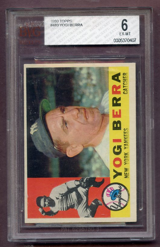 1960 Topps Baseball #480 Yogi Berra Yankees BVG 6 EX-MT 471448