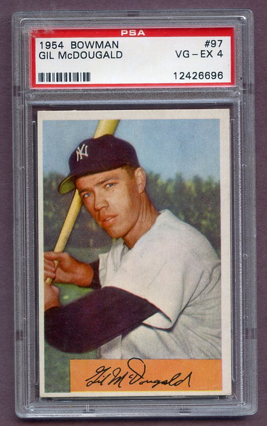 1954 Bowman Baseball #097 Gil McDougald Yankees PSA 4 VG-EX 471455
