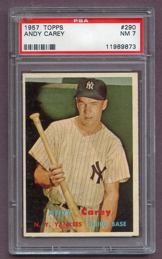 1957 Topps Baseball #290 Andy Carey Yankees PSA 7 NM 471471