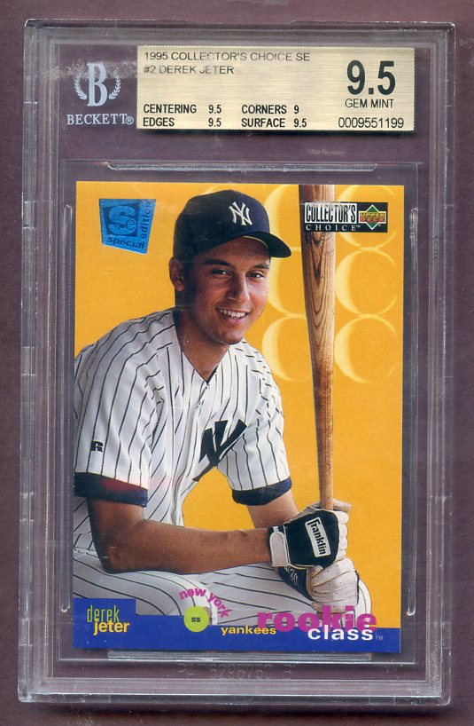 1995 Collectors Choice SE #002 Derek Jeter Yankees BVG 9.5 GEM MINT 471549