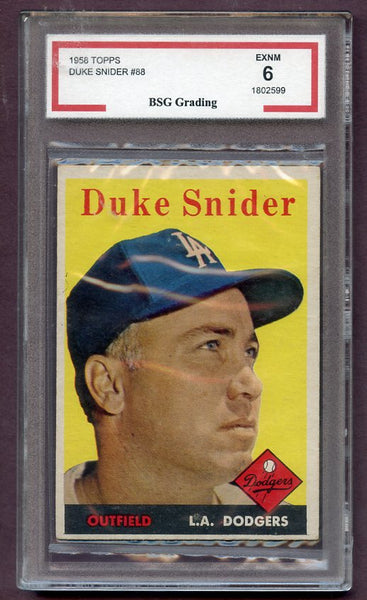 1958 Topps Baseball #088 Duke Snider Dodgers BSG 6 EX-MT 471644