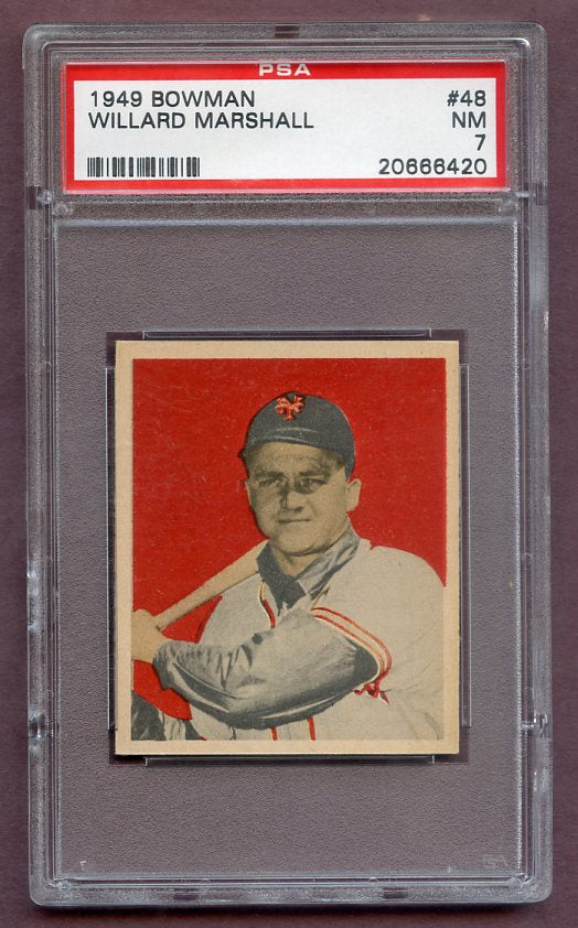 1949 Bowman Baseball #048 Willard Marshall Giants PSA 7 NM 471723