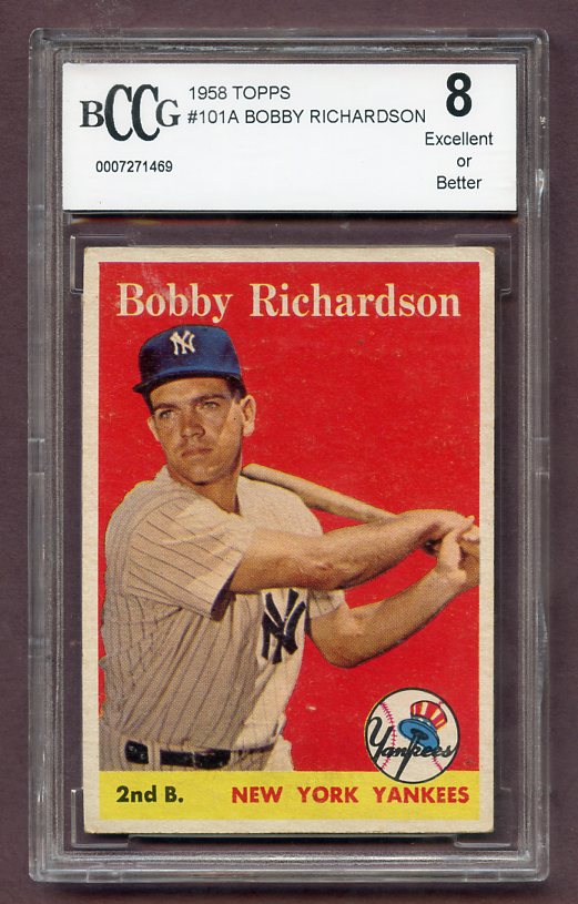 1958 Topps Baseball #101 Bobby Richardson Yankees BCCG 8 471728