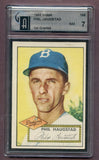 1952 Topps Baseball #198 Phil Haugstad Dodgers GAI 7 NM 471754