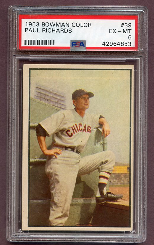 1953 Bowman Color Baseball #039 Paul Richards White Sox PSA 6 EX-MT 471775
