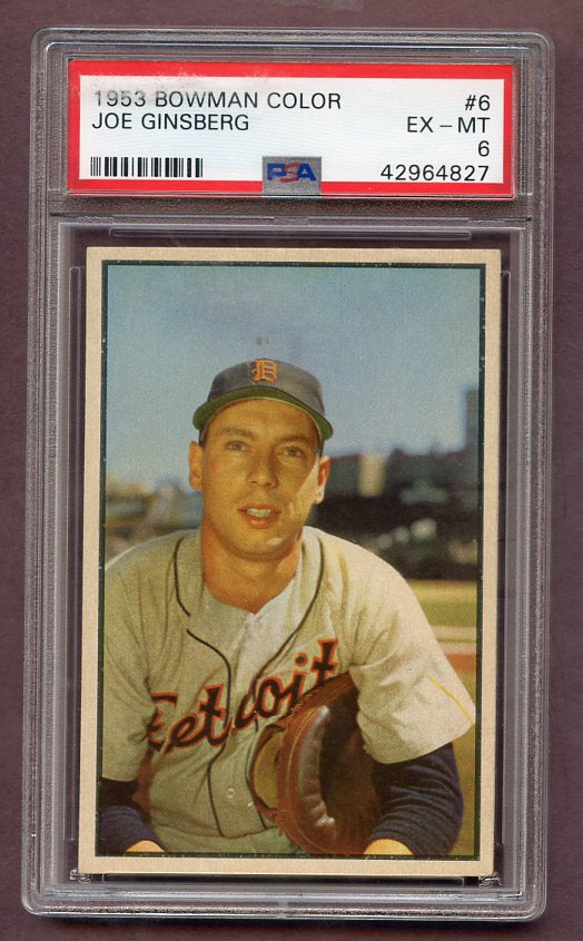 1953 Bowman Color Baseball #006 Joe Ginsberg Tigers PSA 6 EX-MT 471862