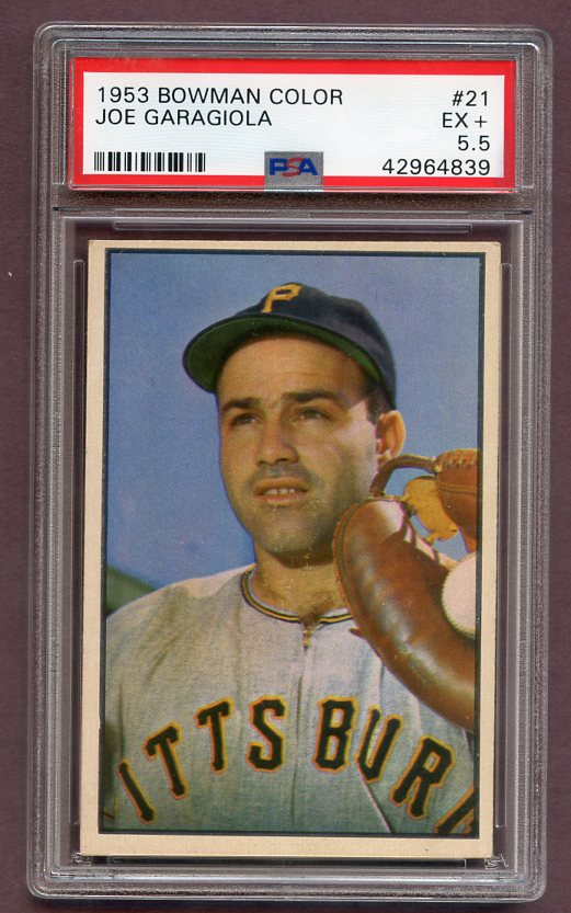 1953 Bowman Color Baseball #021 Joe Garagiola Pirates PSA 5.5 EX+ 471869