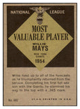 1961 Topps Baseball #482 Willie Mays MVP Giants EX-MT 471973
