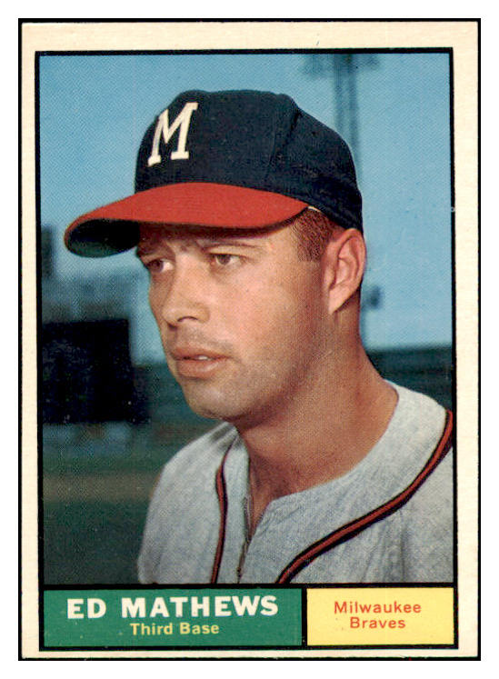 1961 Topps Baseball #120 Eddie Mathews Braves EX-MT 471987