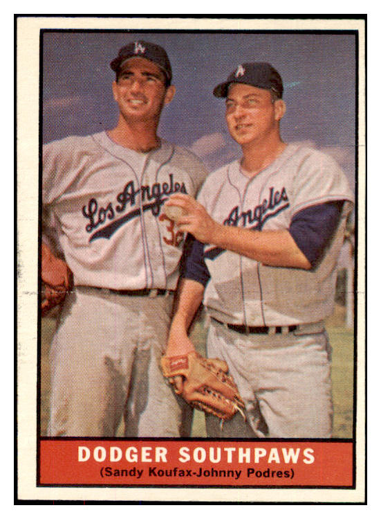 1961 Topps Baseball #207 Sandy Koufax Johnny Podres EX-MT 472000