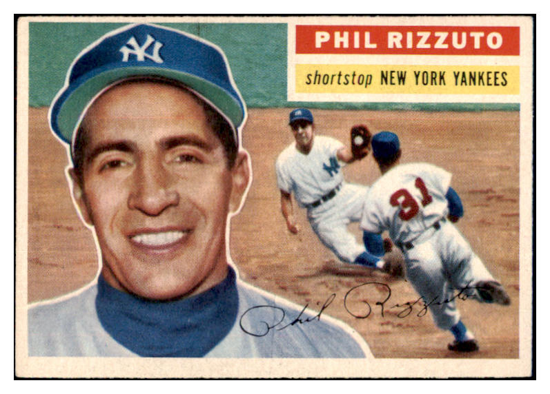 1956 Topps Baseball #113 Phil Rizzuto Yankees EX+/EX-MT Gray 472044