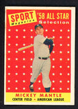 1958 Topps Baseball #487 Mickey Mantle A.S. Yankees EX-MT 472088