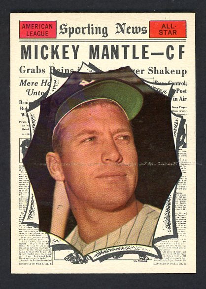 1961 Topps Baseball #578 Mickey Mantle A.S. Yankees EX-MT 472089
