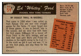 1955 Bowman Baseball # 59 Whitey Ford Yankees EX-MT 472091