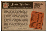 1955 Bowman Baseball #103 Eddie Mathews Braves EX-MT 472092