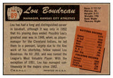 1955 Bowman Baseball # 89 Lou Boudreau A's VG-EX 472095