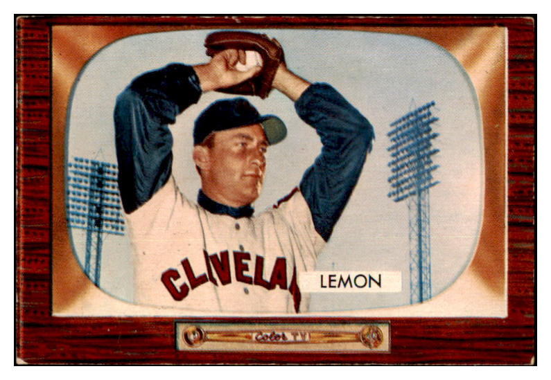 1955 Bowman Baseball #191 Bob Lemon Indians EX 472103