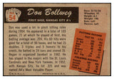 1955 Bowman Baseball #054 Don Bollweg A's NR-MT 472229