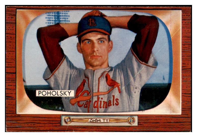 1955 Bowman Baseball #076 Tom Poholsky Cardinals EX-MT 472346