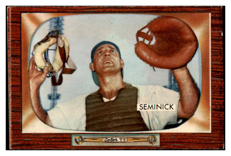 1955 Bowman Baseball #093 Andy Seminick Reds EX-MT 472359