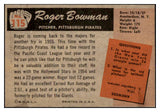 1955 Bowman Baseball #115 Roger Bowman Baseball Pirates EX-MT 472369