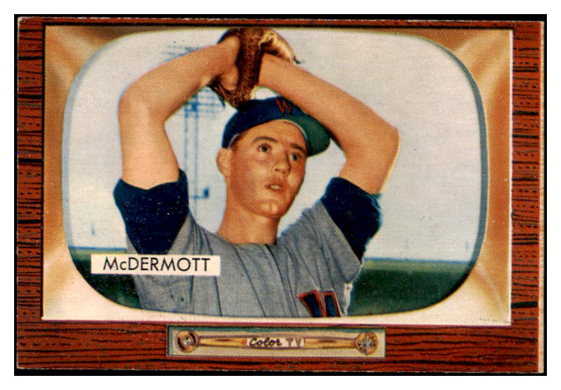1955 Bowman Baseball #165 Maurice McDermott Senators EX-MT 472399