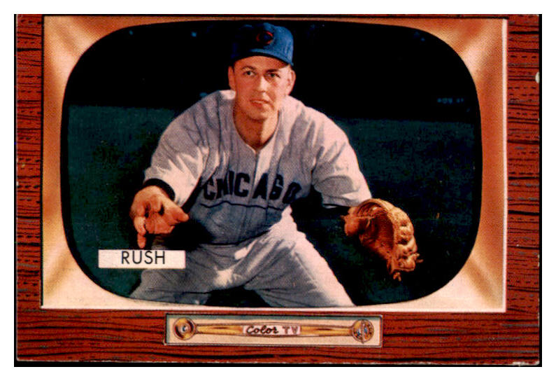 1955 Bowman Baseball #182 Bob Rush Cubs EX-MT 472404