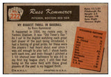 1955 Bowman Baseball #222 Russ Kemmerer Red Sox EX-MT 472410