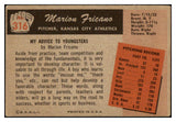 1955 Bowman Baseball #315 Marion Fricano A's VG-EX 472536