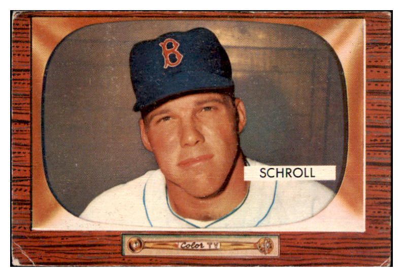 1955 Bowman Baseball #319 Al Schroll Red Sox VG-EX 472541