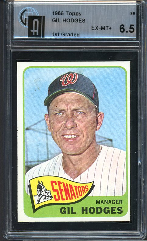1965 Topps Baseball #099 Gil Hodges Senators GAI 6.5 EX-MT+ 472681