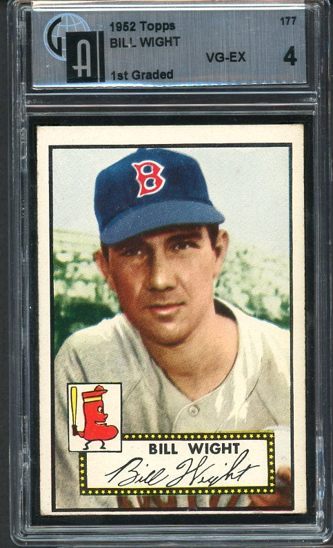 1952 Topps Baseball #177 Bill Wight Red Sox GAI 4 VG-EX 472682