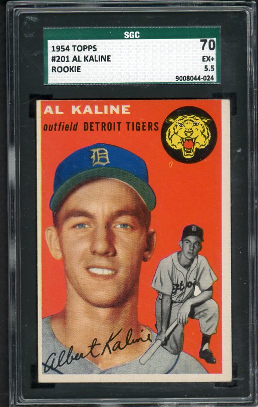 1954 Topps Baseball #201 Al Kaline Tigers SGC 70 EX+ 472759