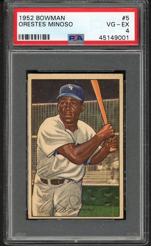 1952 Bowman Baseball #005 Minnie Minoso White Sox PSA 4 VG-EX 472884
