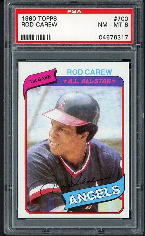 1980 Topps Baseball #700 Rod Carew Angels PSA 8 NM/MT 472916