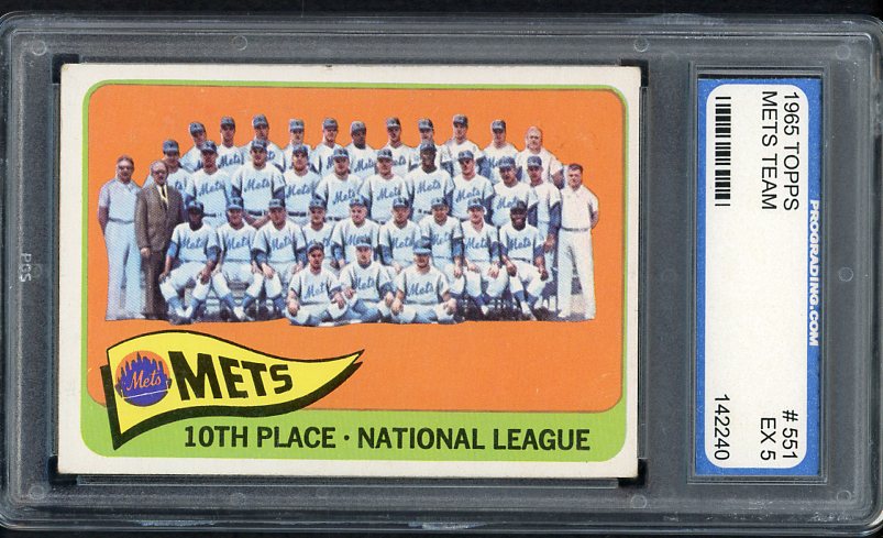 1965 Topps Baseball #551 New York Mets Team PGS 5 EX 472989