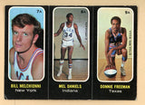 1971 Topps Basketball Trio Stickers #  7A/8A/9A Melchionni Danies Freeman VG-EX 473101