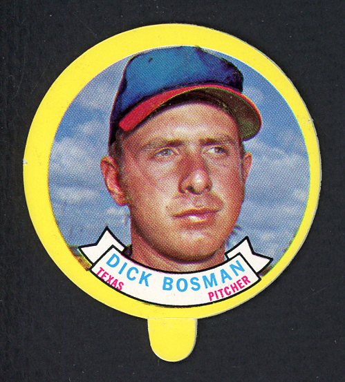 1973 Topps Baseball Candy Lids Dick Bosman Rangers NR-MT 473120